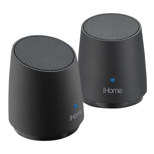 iHome iHM89 Rechargeable Mini Speakers (Black)