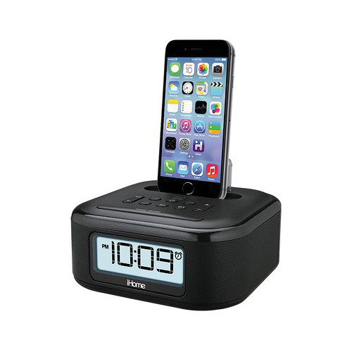 iHome iPL23 Stereo FM Clock Radio with Lighting Dock (Black)