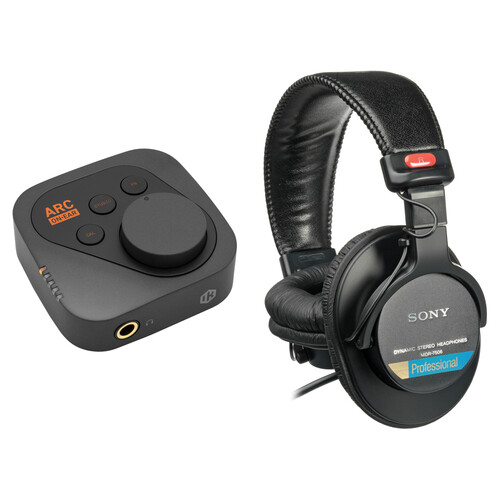 IK Multimedia ARC ON•EAR Headphone Amplifier and DAC with MDR-7506 Headphones Kit