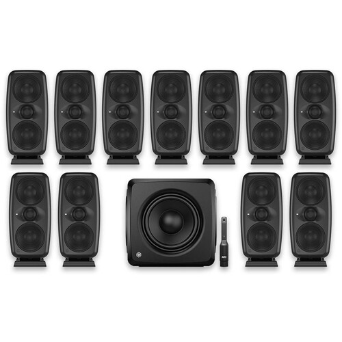 IK Multimedia iLoud MTM MKII + iLoud Sub 7.1.4 Immersive Bundle (Black)