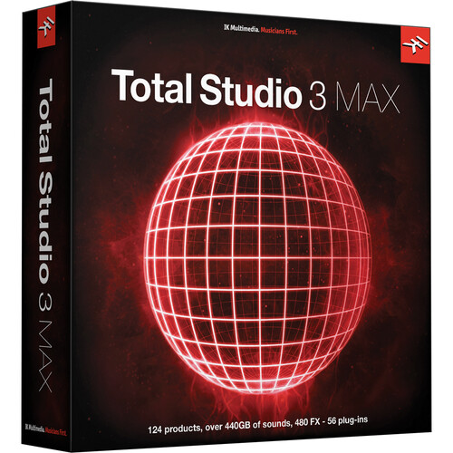 IK Multimedia Total Studio 3 MAX Software Collection for Audio Production, Mixing, and Mastering (Download, Maxgrade)