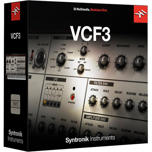 IK Multimedia Syntronik VCF3 Analog Synthesizer Virtual Instrument Software (Download)
