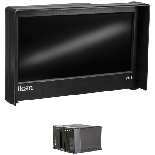 ikan VH8 8" HDMI Monitor with LP-E6 Type Battery Plate and Hood