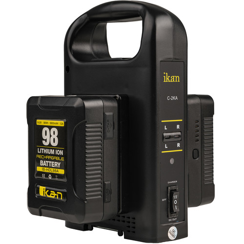 ikan Dual Charger and 2 x 98Wh Battery Kit (Gold Mount)