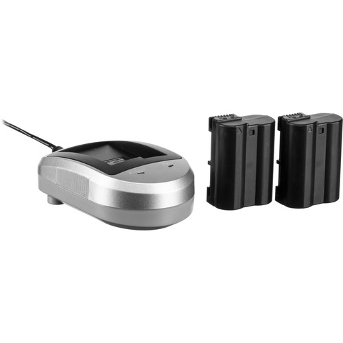 ikan Charger and Nikon EN-EL15-Type Lithium-Ion Battery Kit
