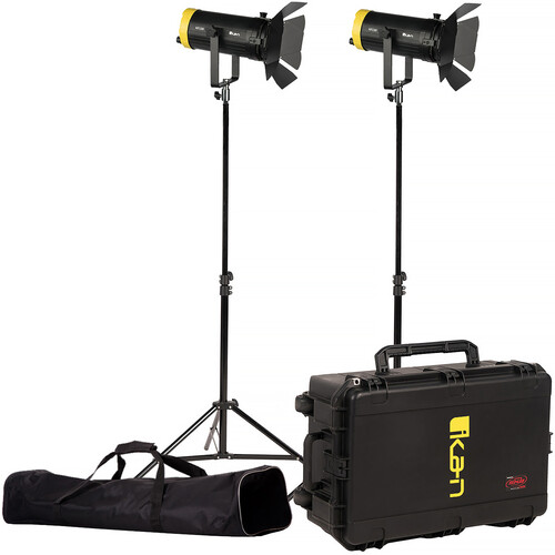 ikan Helia 150W Bi-Color LED Fresnel Light (2-Light Kit)