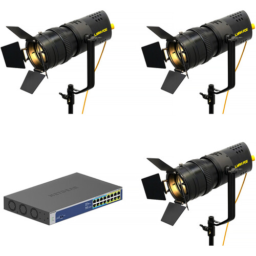 ikan Lyra LBF60Z-PoE Bi-Color LED Fresnel Zoom LBF60Z-POE-3L-1SU