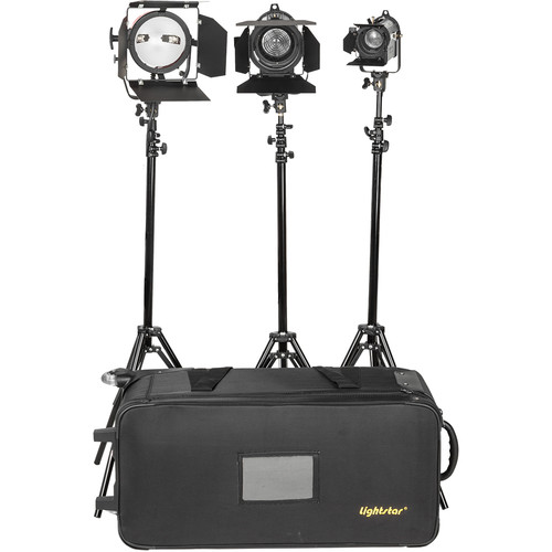 ikan Lightstar 3-Point Tungsten Light Kit with 650W Open Face & 150W/300W Fresnels