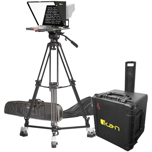 ikan Professional 15" SDI/HDMI Teleprompter, Tripod & Dolly Travel Kit