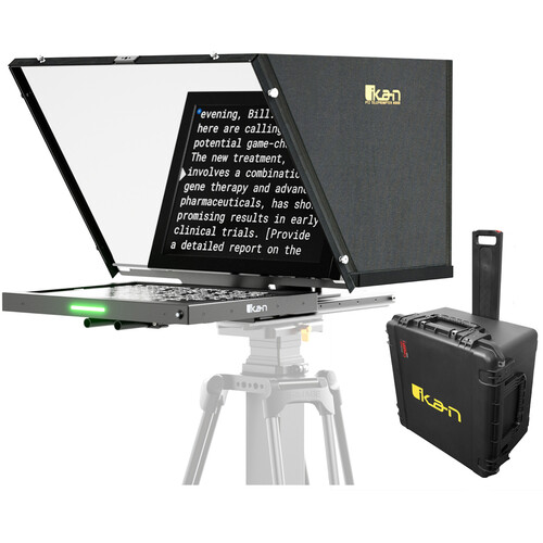 ikan Aura Professional 17" SDI/HDMI PTZ Teleprompter with Travel Kit