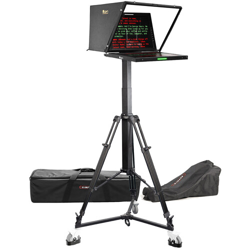 ikan PT419W 19" Widescreen PTZ 3G-SDI Teleprompter with Motorized Pedestal & Dolly Turnkey