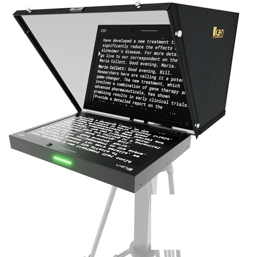 ikan Aura 19" PoE++ PTZ NDI Teleprompter with IP Tally