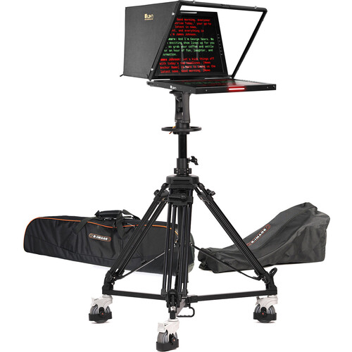 ikan PT419W 19" Widescreen PTZ Teleprompter with 3G-SDI Connectivity, Pedestal & Dolly Turnkey