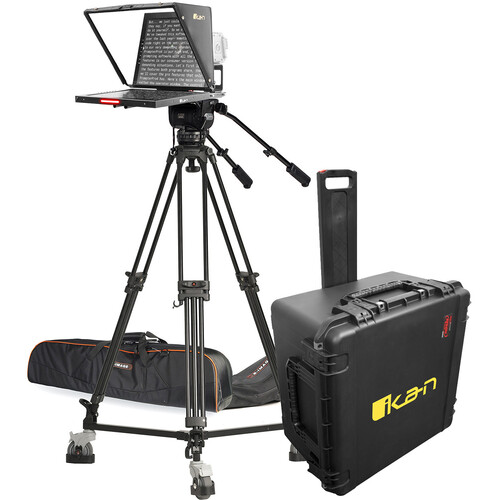 ikan 19" Widescreen Teleprompter, Tripod & Dolly Turnkey Kit