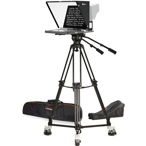 ikan PT4500S 15" SDI Teleprompter with Tripod & Dolly Turnkey Kit