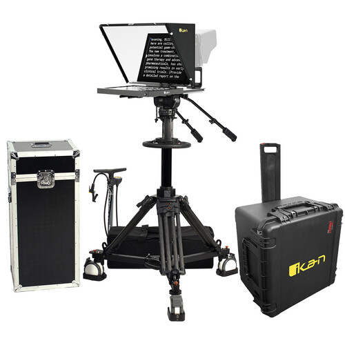ikan Professional 17" High-Bright SDI/HDMI Teleprompter with Pedestal Travel Kit V2