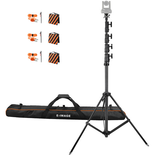 ikan PTZ Tripod Stand with Leveling Head & Carrying Bag (Carbon Fiber, 21')