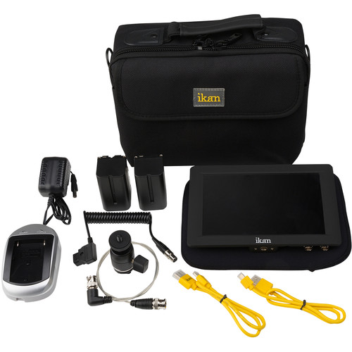 ikan S7H-DK Saga 7" High-Brightness On-Camera Monitor Deluxe Kit (Canon LP-E6 Type)
