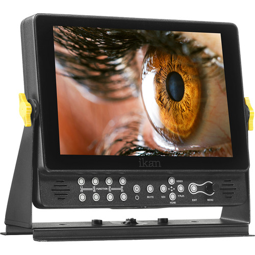 ikan VX9w-2 9" Full HD Plus 3G-SDI/HDMI Monitor with Waveform, Scopes, and Canon LP-E6, Nikon EN-EL15, Panasonic G6-Type Battery Plates