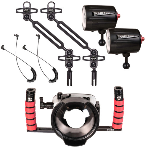Ikelite Underwater Housing for OM System Tough TG-6 & TG-7 with Ecko Strobes Wide Angle Kit