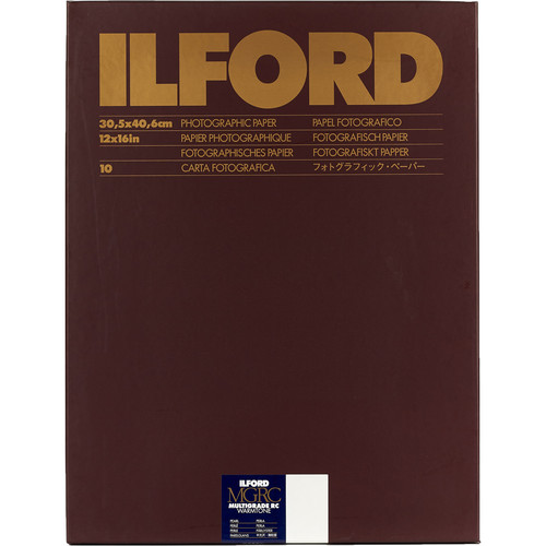 Ilford Multigrade Warmtone Resin Coated Paper (12 x 16", Pearl Finish, 10 Sheets)