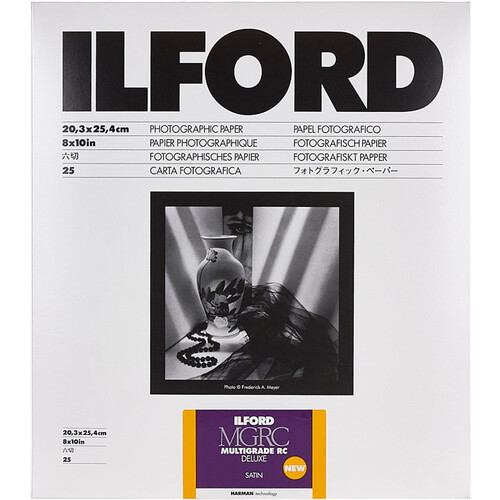 Ilford MULTIGRADE RC Deluxe Paper (Satin, 8 x 10", 25 Sheets)