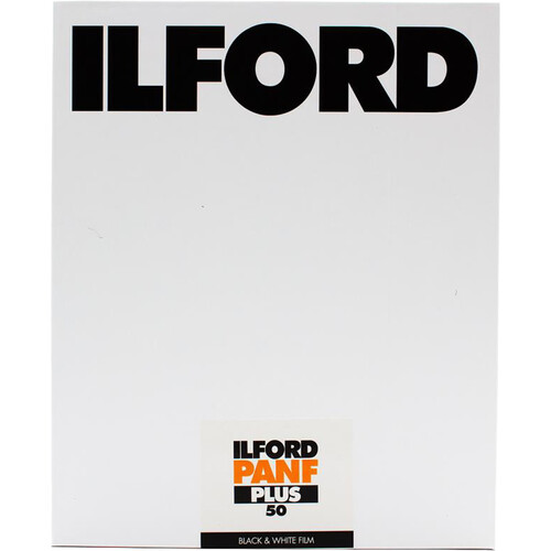 Ilford Pan F Plus Black and White Negative Film (8 x 10", 25 Sheets)