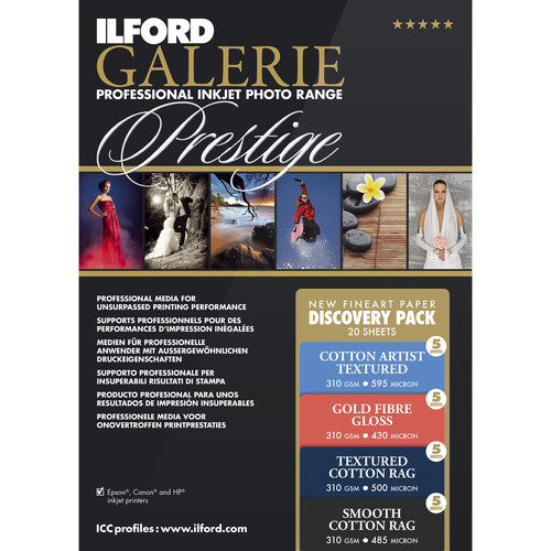 Ilford GALERIE Prestige Fine Art Discovery Pack (8.5 x 11", 20 Sheets)
