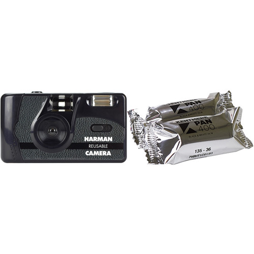 HARMAN technology Reusable 35mm Film Camera with 2 Rolls of Film