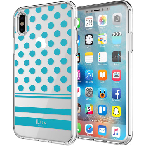 iLuv DotStyle Case for iPhone X/Xs (Blue)