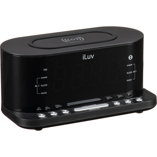 iLuv Time Shaker 5Q Wow Clock Radio with Qi Wireless TS5QWULBK