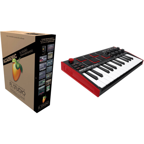Image-Line FL Studio V20 Signature Edition Music Production Software Kit with Akai MPK Mini MKIII (Educational, Download)