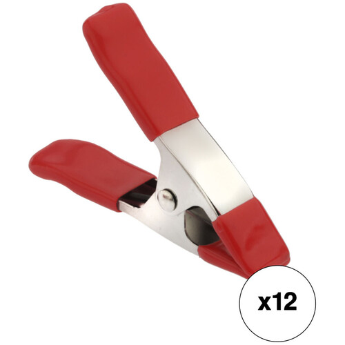 Impact 1" Steel Spring A-Clamp Kit (Red, 12-Pack)