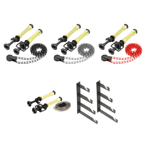 Impact Varidrive with Black/Gray/Red/Silver Metal Chains and Quad Hook Kit