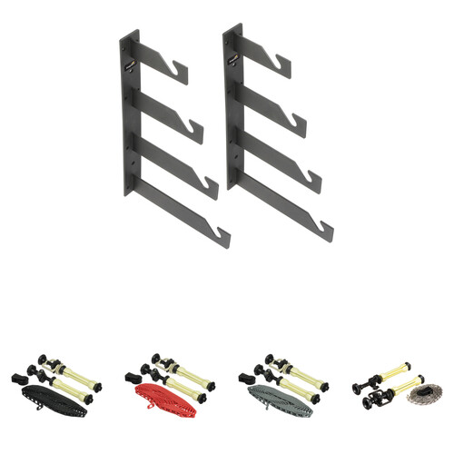 Impact Background Quad Hook with Black, Red, Gray, and Metal Drive Chains Kit
