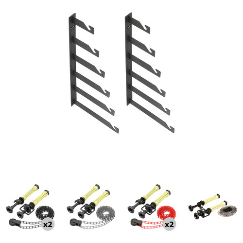 Impact Background Sextuple Hook with Black, Red, Gray, and Metal Drive Chains Kit
