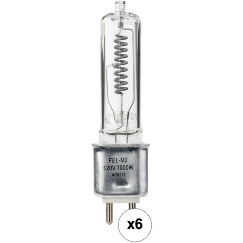 Impact FEL-M2 Lamp with Metal Base (1000W, 120V, 6-Pack)