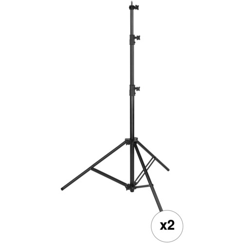 Impact Heavy-Duty Air-Cushioned Light Stand (Black, 9.5', Pair)