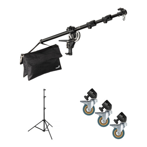 Impact Mid-Range Boom Arm with Light Stand & Casters Kit