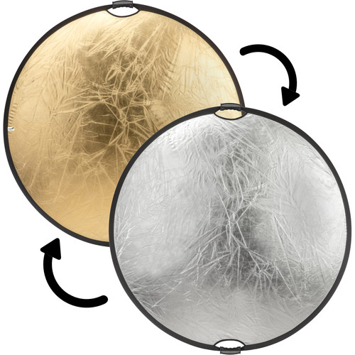 Impact Circular Collapsible Reflector with Handles (Gold/Silver, 52")