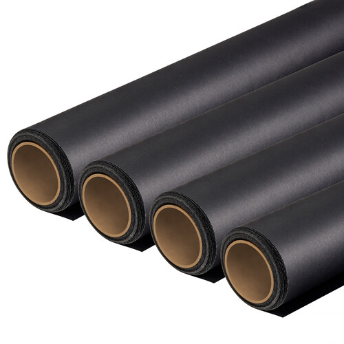 Impact Seamless Background Paper Freight Friendly Bundle (4-Pack, Black, 53" x 36')