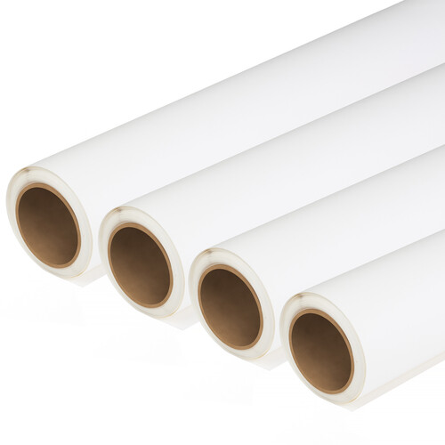 Impact Seamless Background Paper Freight Friendly Bundle (4-Pack, White, 53" x 36')