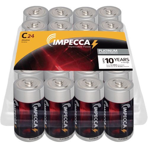 Impecca Alkaline C Batteries (24-Pack)