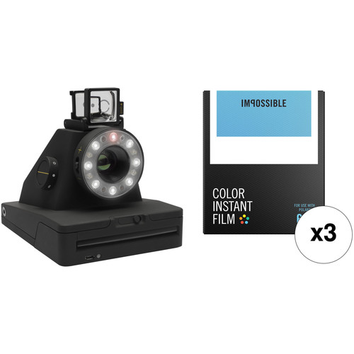 Impossible I-1 Instant Film Camera with Color Instant Film Kit (White Frame, 24 Exposures)