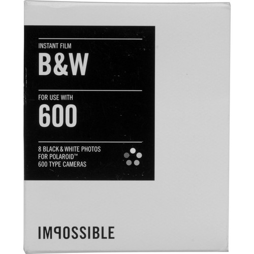 Impossible Instant Black & White Film for Polaroid 600-Type Cameras