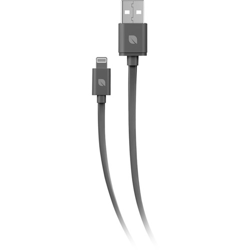 Incase Sync and Charge Flat Lightning Cable (3', Charcoal)