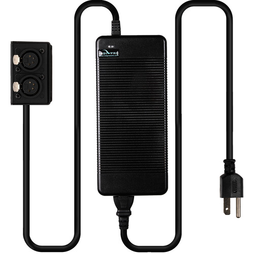 IndiPRO Tools 15V, 20A AC Power Supply with Dual 4-Pin XLR Female Outputs (10')