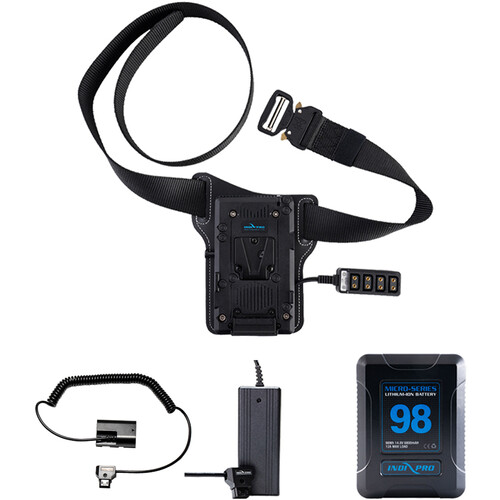 IndiPRO Tools 98Wh Micro-Series V-Mount Battery Kit for LP-E6 Cameras