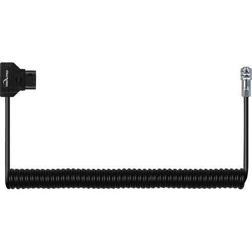IndiPRO Tools Coiled D-Tap to 2-Pin Cable for Blackmagic Pocket 4K & 6K (18-40")