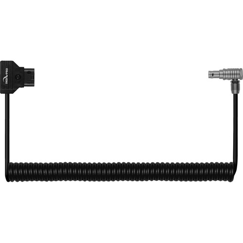 IndiPRO Tools Coiled D-Tap to 2-Pin LEMO-Type Power Cable for RED KOMODO (12-36")